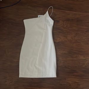 Off the shoulder white dress